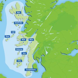 A map of Argyll and Inner Hebrides