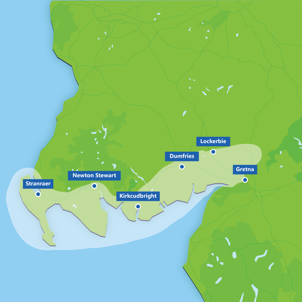 Map of Scotland's Solway Coast